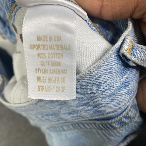 AGOLDE Riley High Rise Straight Crop Jeans Size 28 Light Wash a066b-983 - Picture 7 of 13